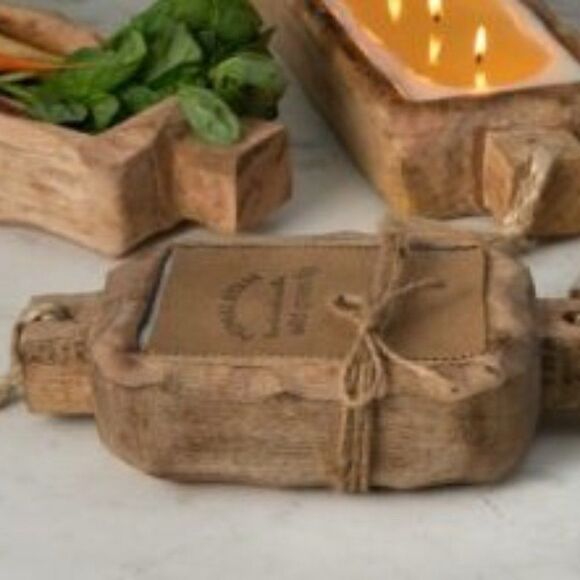Himalayan Trading Post Tobacco Bark 24oz Driftwood Candle Tray - Picture 3 of 3